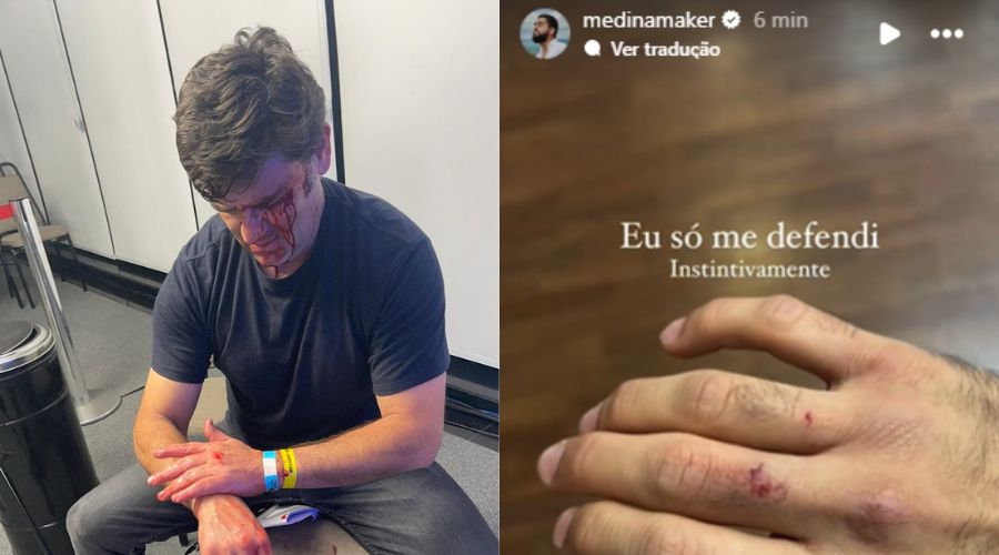 Duda Lima (esq), marqueteiro de Nunes, foi agredido nesta segunda-feira, 23, por Nahuel Medina, assessor de Marçal