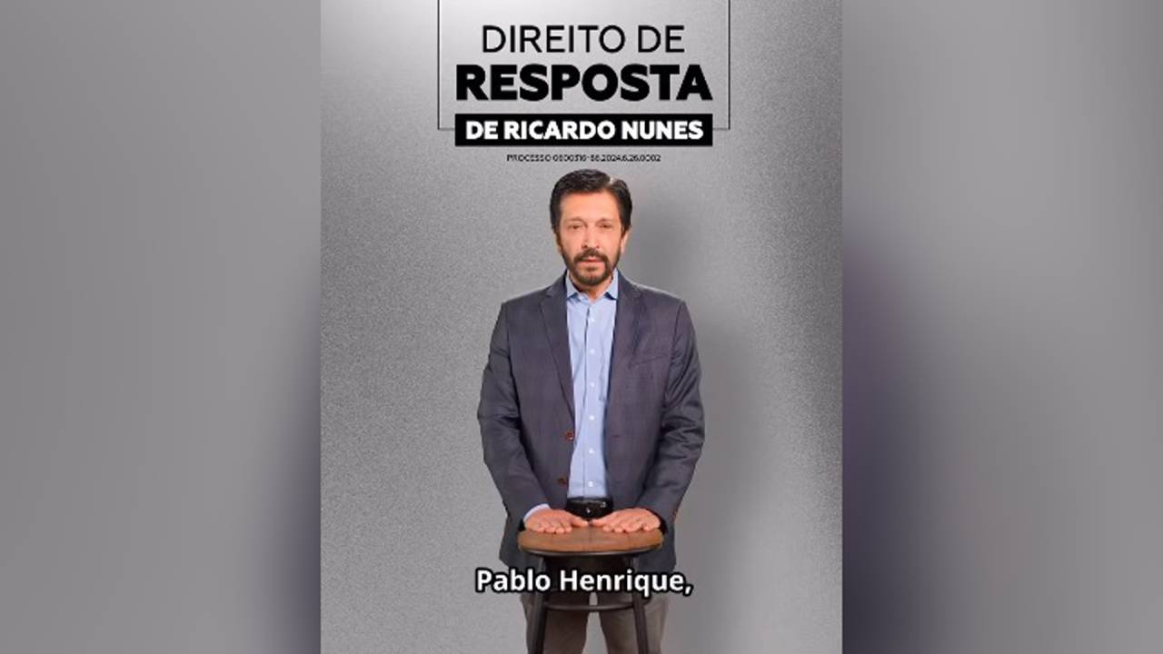 Ricardo Nunes usou banqueta em vídeo nas redes sociais de Marçal