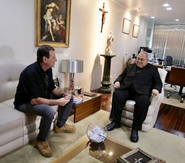 Snapinsta.app_461195847_18463315294026418_337139397661142710_n_1080 O prefeito Eduardo Paes (PSD) junto ao Arcebispo do Rio, Dom Orani Tempesta, em encontro nesta sexta-feira