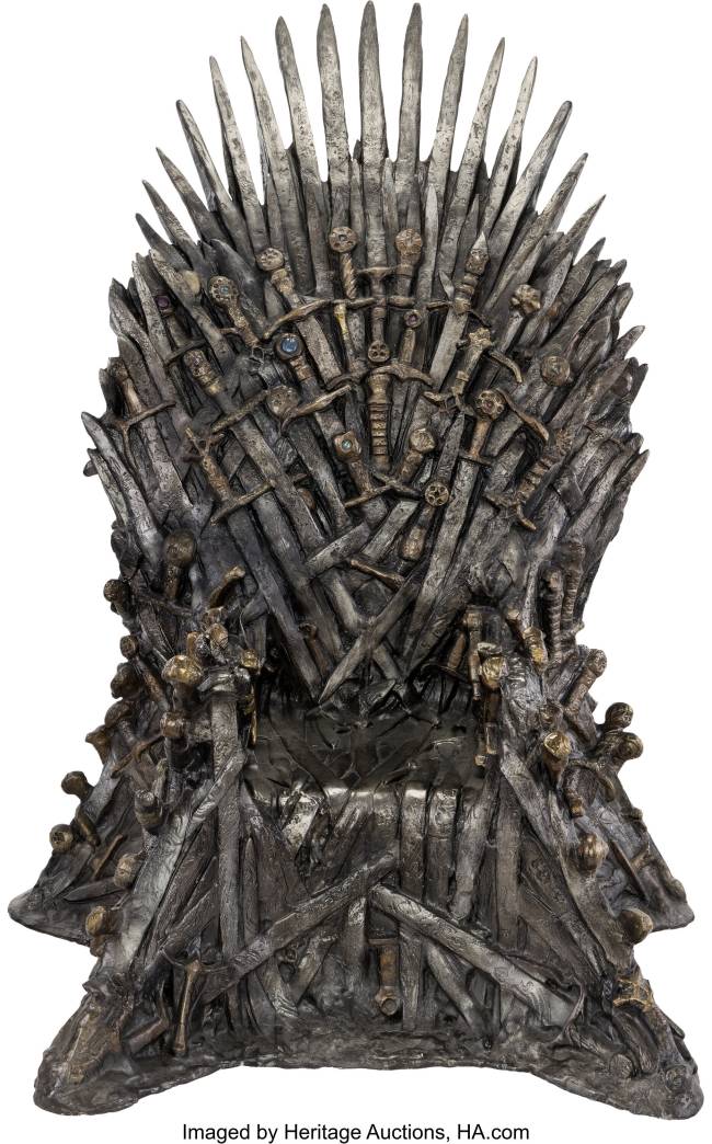 iron throne Trono de ferro utilizado na turnê de divulgação de 'Game of Thrones'