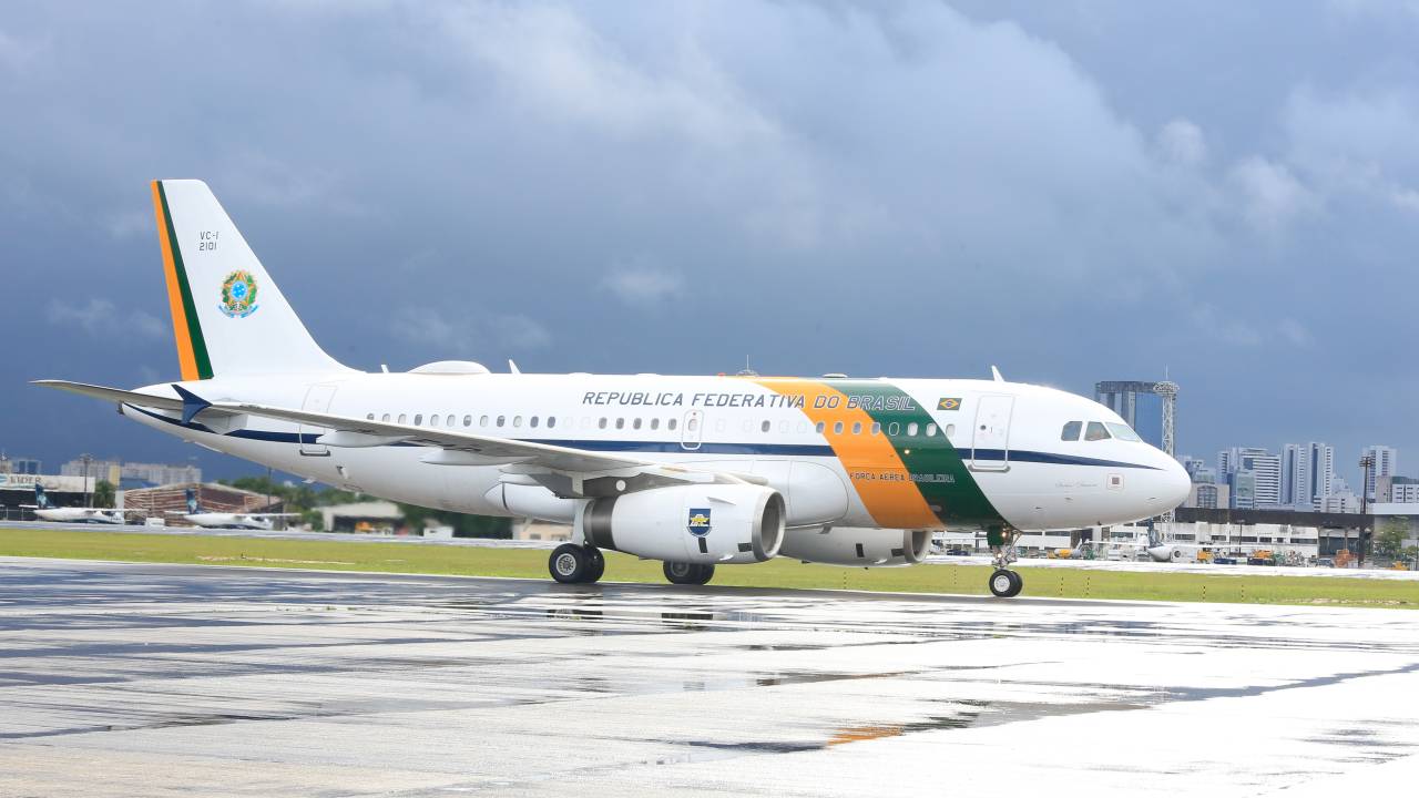 Avião da Força Aérea Brasileira que ficou conhecido como "Aerolula", em foto de 2022