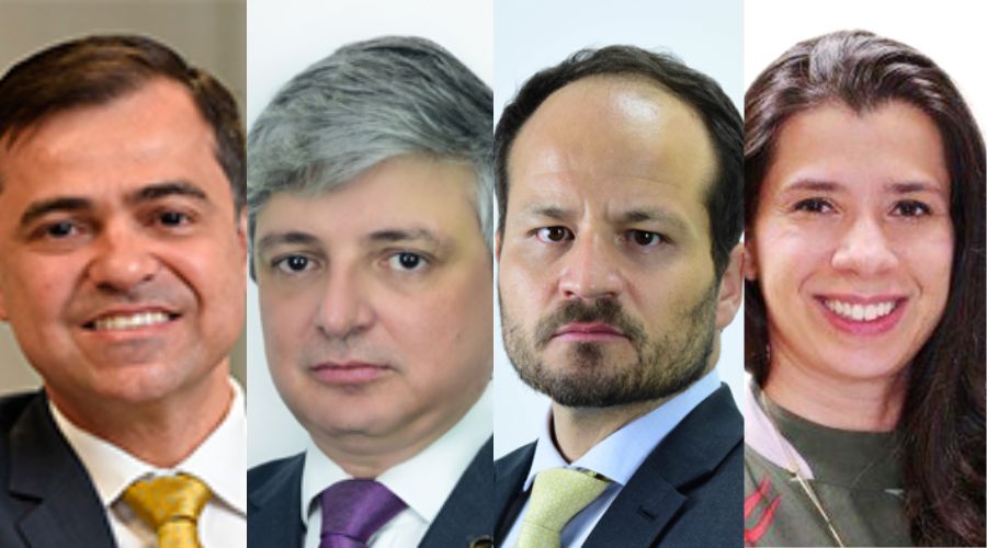 Da esquerda para a direita, o presidente da Aneel, Sandoval Feitosa Neto, e os diretores Ricardo Tili, Fernando da Silva e Agnes da Costa