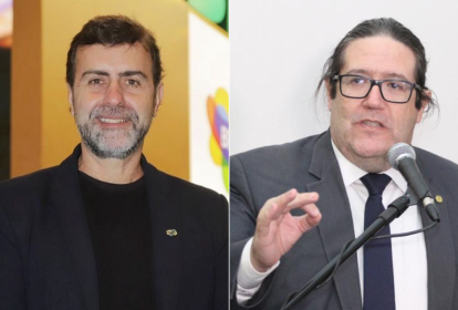 O presidente da Embratur, Marcelo Freixo, e o candidato do PSOL à Prefeitura do Rio, Tarcísio Motta