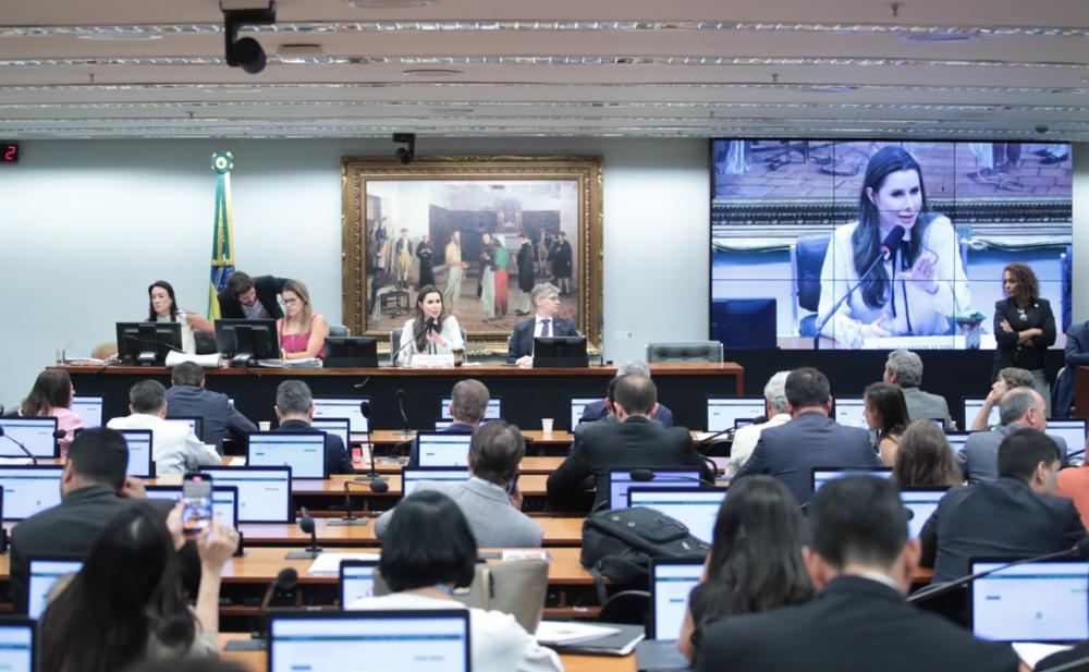 Sessão da Comissão de Costituição e Justiça, presidida pela deputada Carolina de Toni (PL-SC)