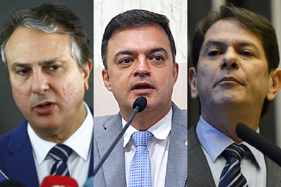 O ministro da Educação, Camilo Santana (PT); o deputado estadual cearense Fernando Santana (PT); e o senador Cid Gomes (PSB)