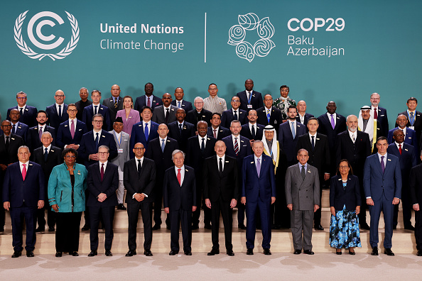 Líderes globais e delegações na COP29 em Baku, no Azerbaijão. 12/11/2024