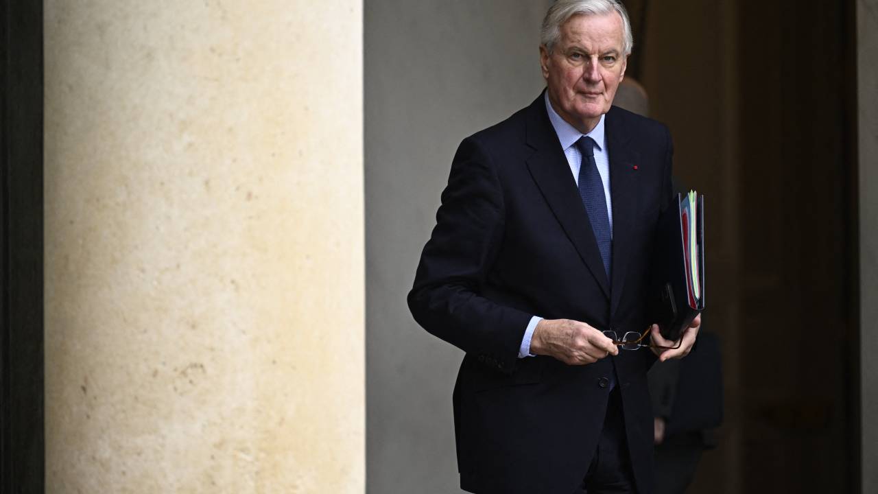 O primeiro-ministro da França, Michel Barnier. 27/11/2024