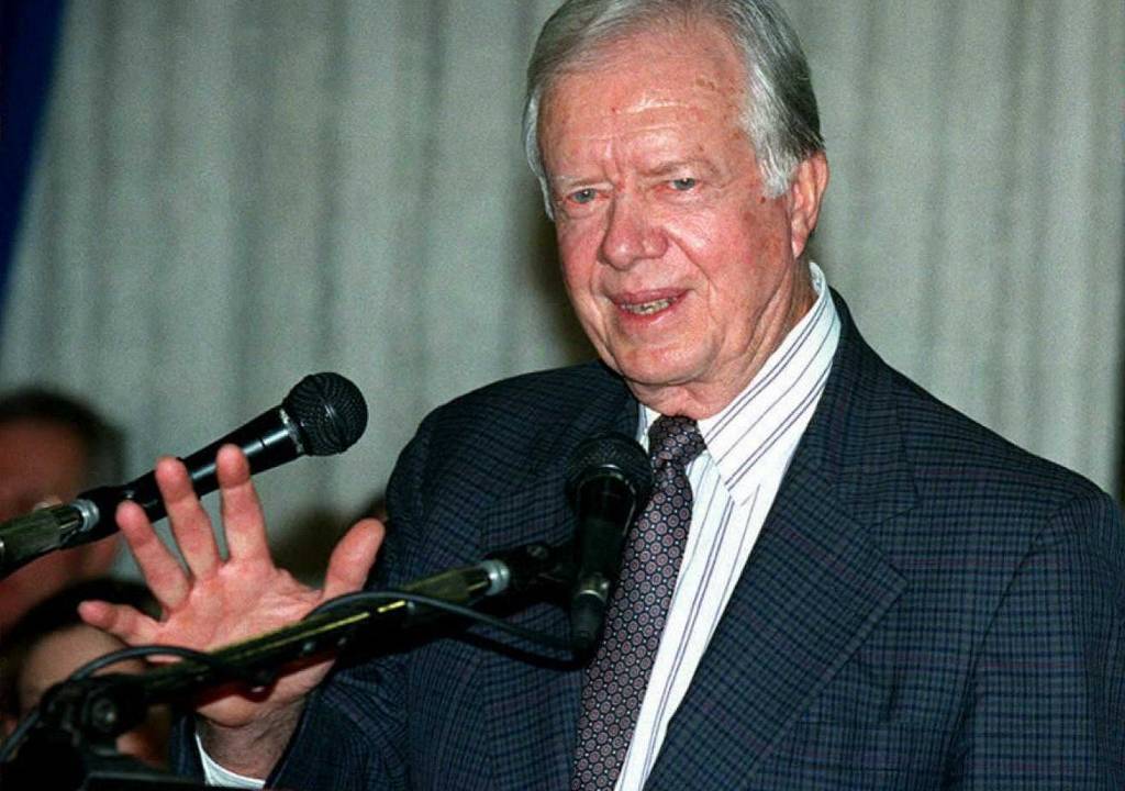 Ex-presidente dos Estados Unidos, Jimmy Carter morre aos 100 anos. Foto: Jerusalém, em 1996