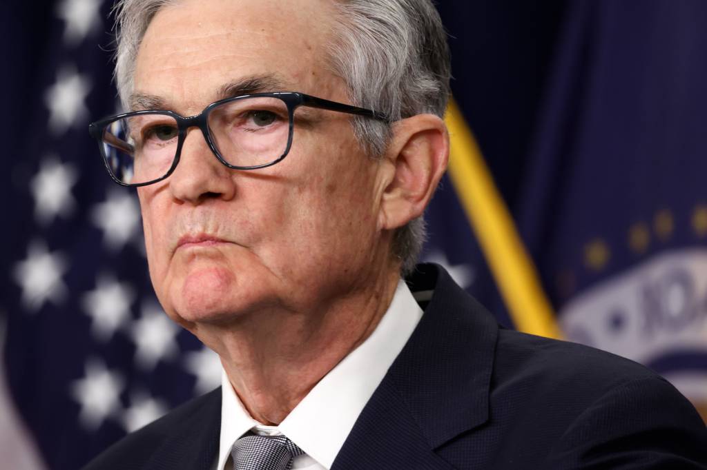 GettyImages-1769264997.jpg Jerome Powell, presidente do Fed: corte tardio de juros nos Estados Unidos afetou mercado brasileiro