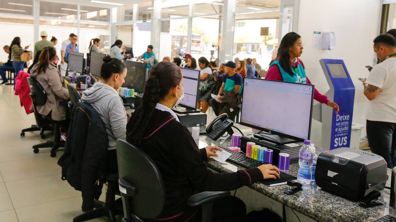 Posto do SUS: a maioria dos servidores está em atividades básicas de atendimento