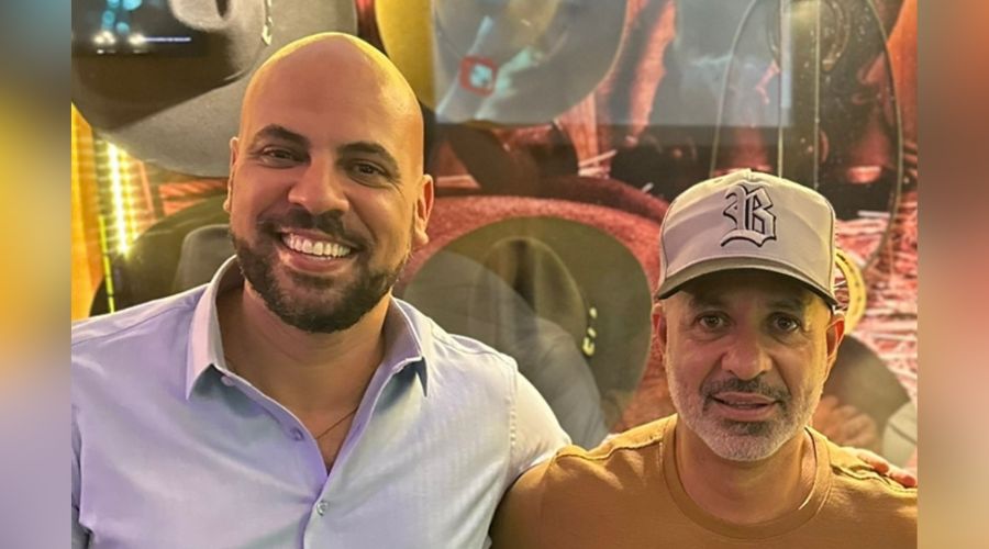 O prefeito de Osasco, Gerson Pessoa, e o secretário-adjunto assassinado, Adilson Custódio Moreira