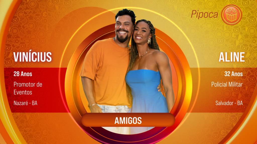 Vinícius e Aline, do BBB 25 Vinícius e Aline, do BBB 25