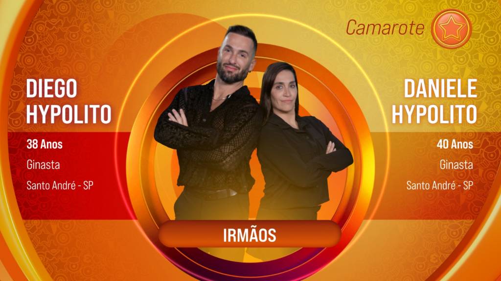 Os ex-ginastas Diego Hypolito e Daniele Hypolito, do BBB 25 Os ex-ginastas Diego Hypolito e Daniele Hypolito, do BBB 25