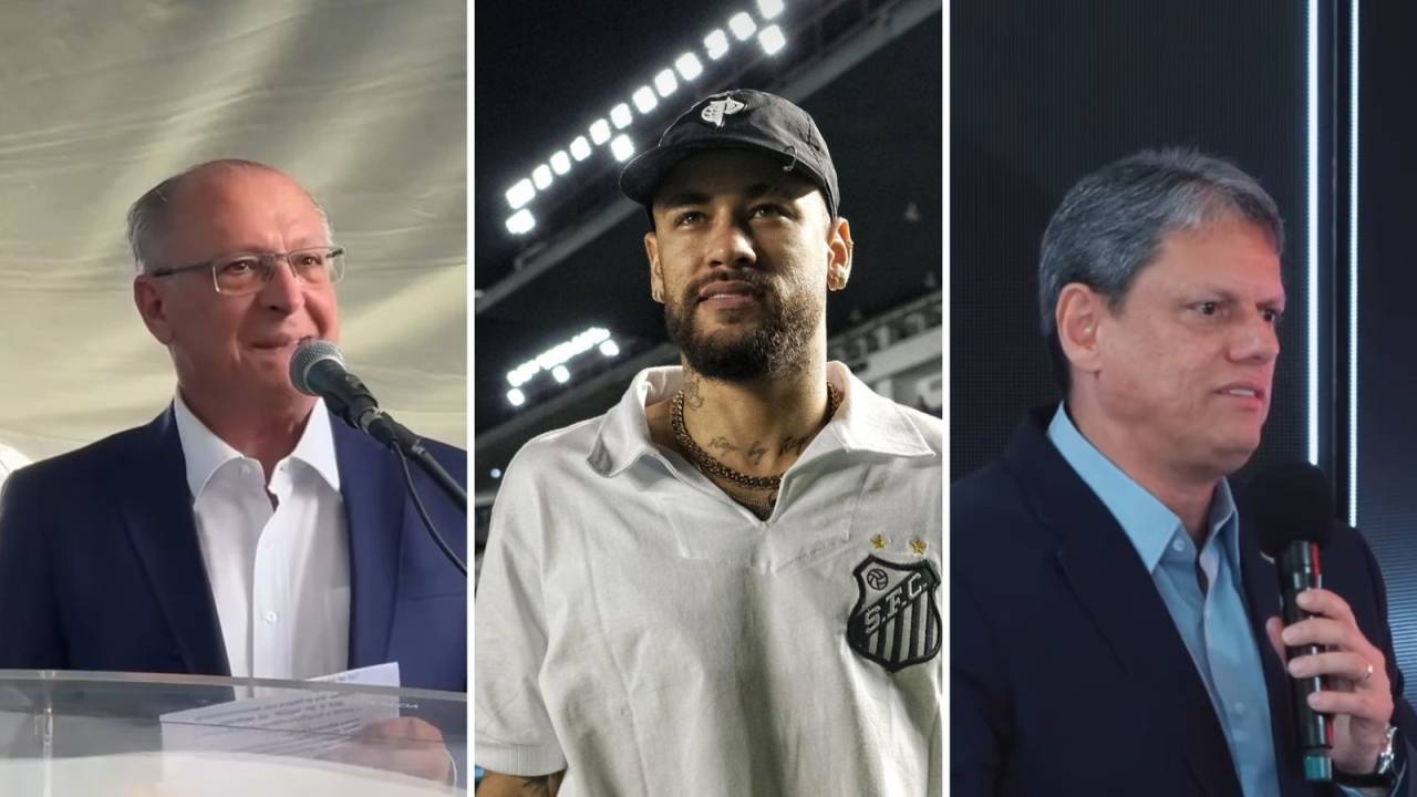Geraldo Alckmin, Neymar e Tarcísio de Freitas