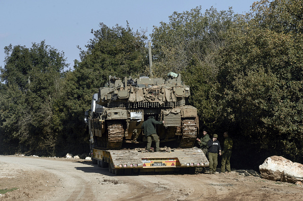 Tanque israelense perto da fronteira com o Líbano. 06/01/2025