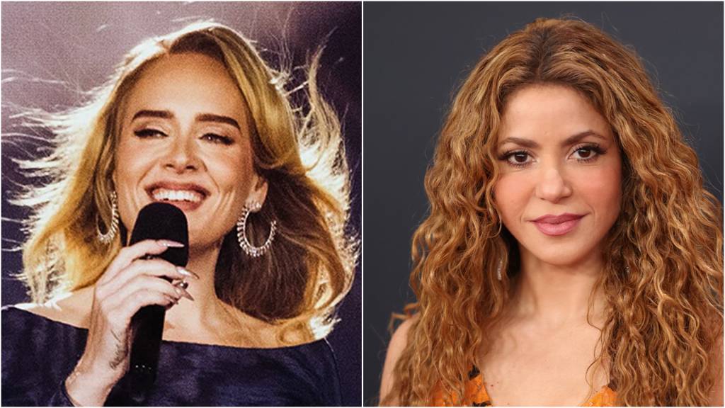 2—453718360_474357571893365_8808097549742532593_n.jpg CÓPIA? - Adele (à esq.) e Shakira: divas do pop acusadas de roubar sucessos sem pudor algum
