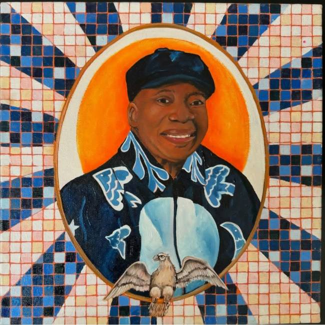 Arte em pastilha de Bea Machado Arte em pastilha de Bea Machado. Homenagem a Milton Nascimento no camarote da Portela, na Sapucaí