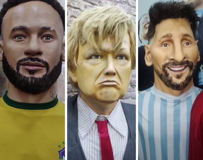 bonecos-gigantes Bonecos gigantes de Olinda em homenagem a Neymar, Donald Trump e Messi