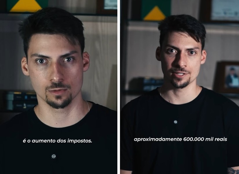Jair Renan Bolsonaro em vídeo sobre impostos de Balneário Camboriú