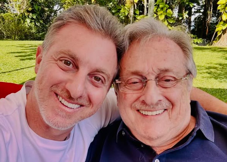 Luciano Huck com o pai, Hermes Marcelo Huck