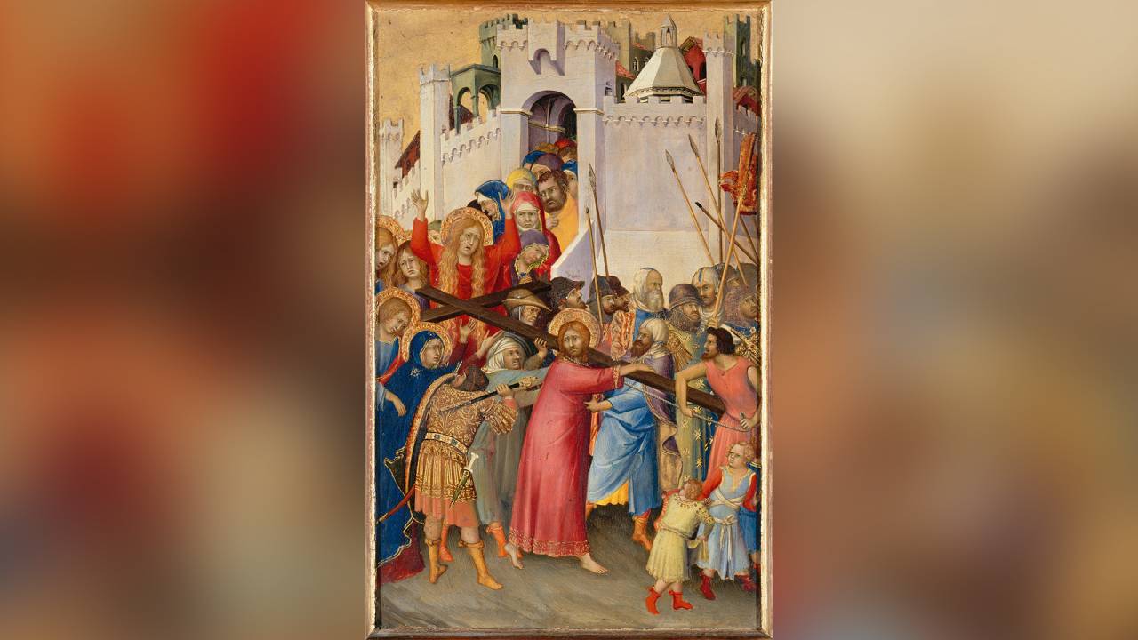 DRAMA - 'Caminho do Calvário': detalhe do Retábulo de Orsini, de Simone Martini