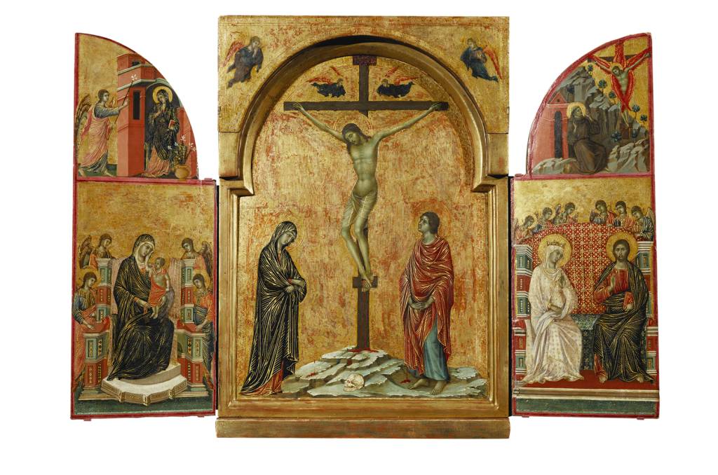 3—M1305-A5.jpg DOURADO - Tríptico da Crucificação, de Duccio: nome mais influente da época