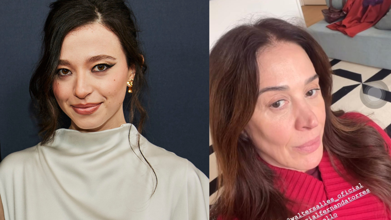 Do lado esquerdo, foto da atriz americana Mikey Madison. Do lado direito, a atriz brasileira Claudia Raia