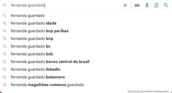 fernanda guardado Buscas feitas no Google em 7 de março de 2025