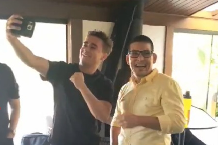 O deputado federal Nikolas Ferreira (PL-MG) e o influenciador de direita Renato Amoedo "Trezoitão"