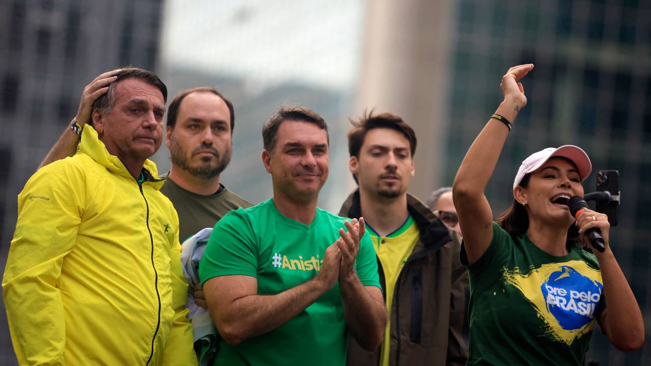 Ato de Jair Bolsonaro na Avenida Paulista, em São Paulo (06/04/2025)