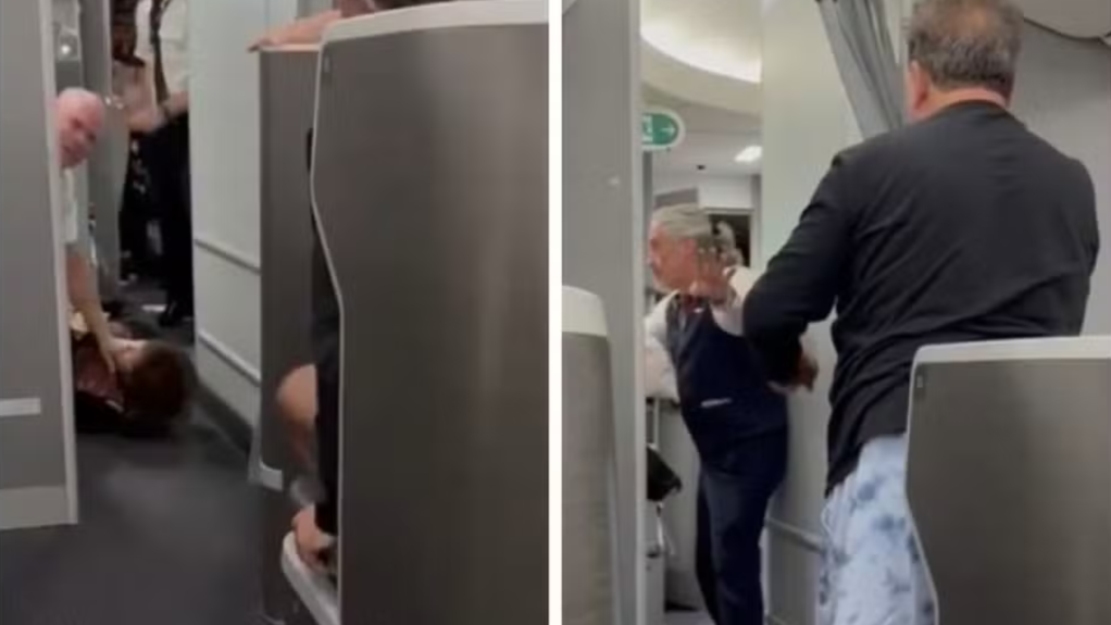 Vídeo: mulher tenta invadir cabine de avião da American Airlines em SP