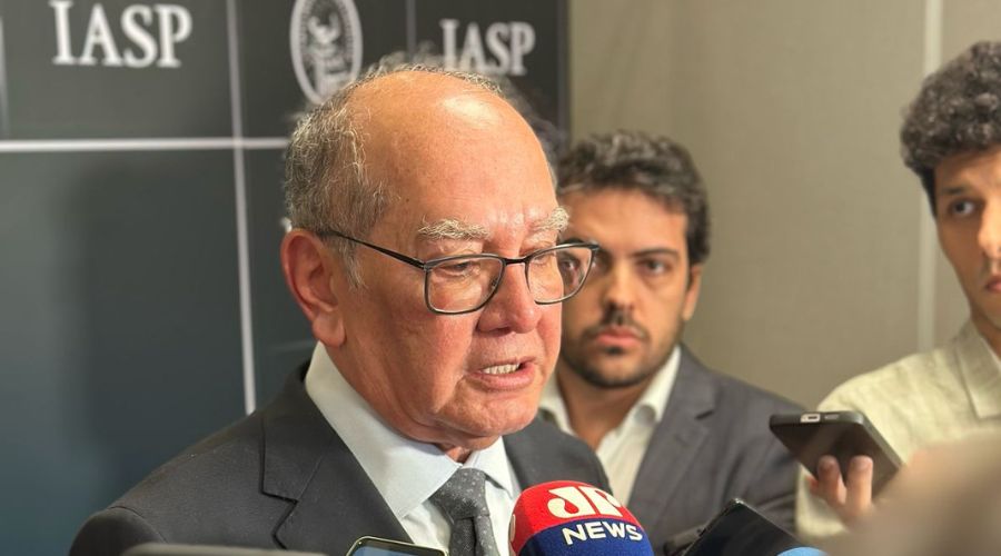 O minsitro do Supremo Tribunal Federal, Gilmar Mendes, em almoço do Instituto dos Advogados de São Paulo (IASP)