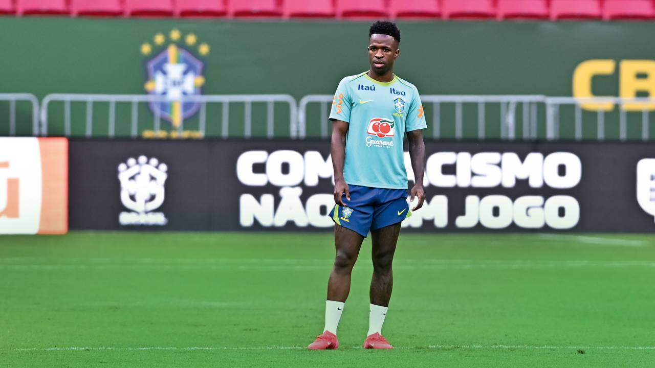 RECORRENTE - Vini Jr.: o atacante da seleção já foi vítima de várias agressões, cobrou providências, mas nada foi feito