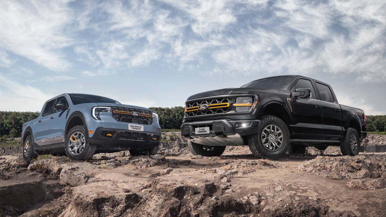 F-150 e Maverick nas versões Tremor: ambas estão confirmadas no Brasil