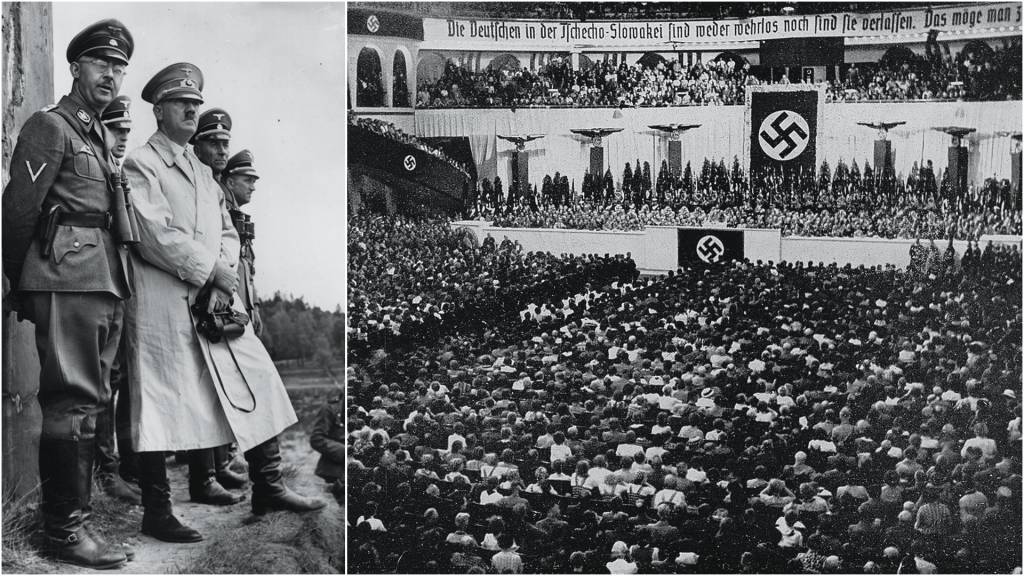 GettyImages-2663315.jpg ADESÃO - Himmler, Hitler e a manifestação de apoio nazista: ritos quase religiosos