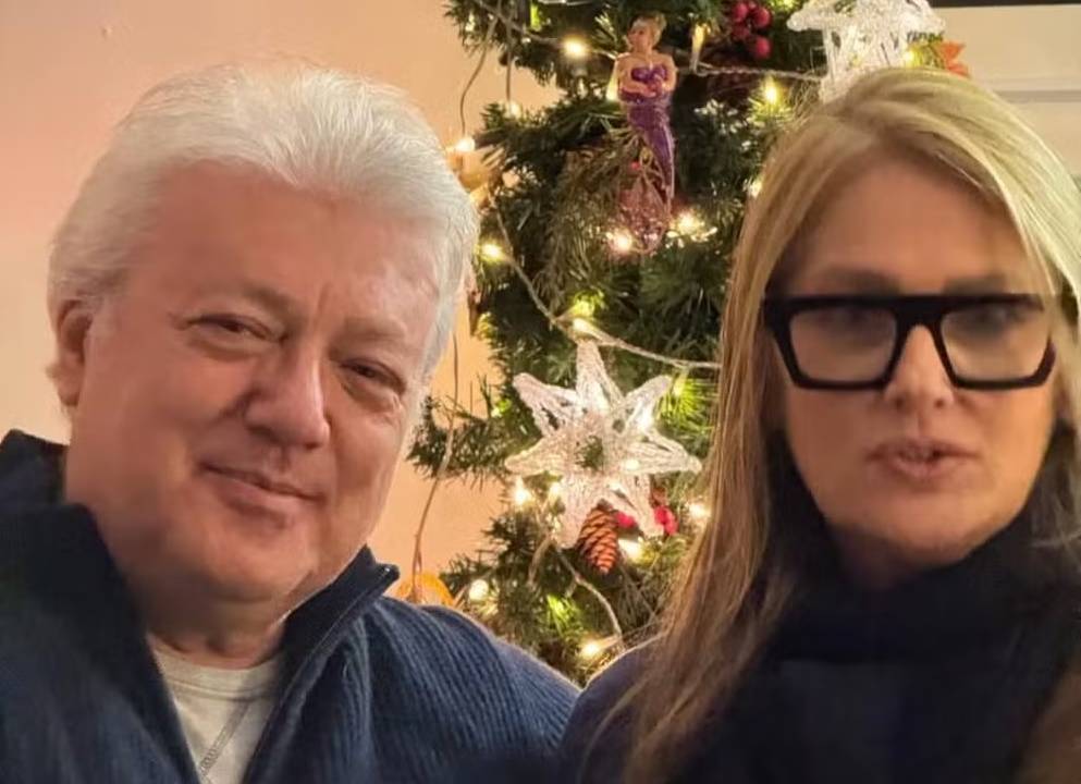 Ilze Scamparini e o companheiro Domenico -