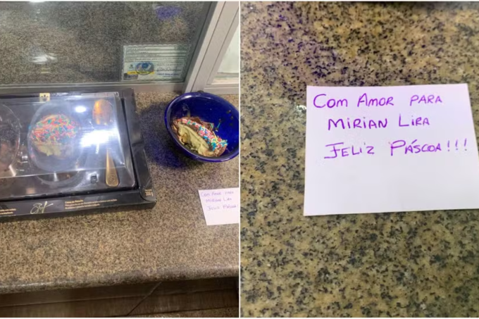 Ovo de Páscoa que teria sido envenenado chegou com bilhete