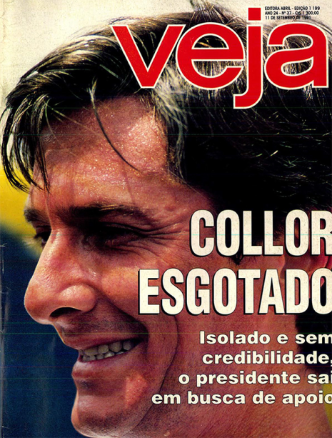 11/09/1991 - "Collor esgotado" - Pressionado pela alta inflação e por denúncias de corrupção, Collor busca alianças para formar uma coalizão e salvar os três anos seguintes de mandato