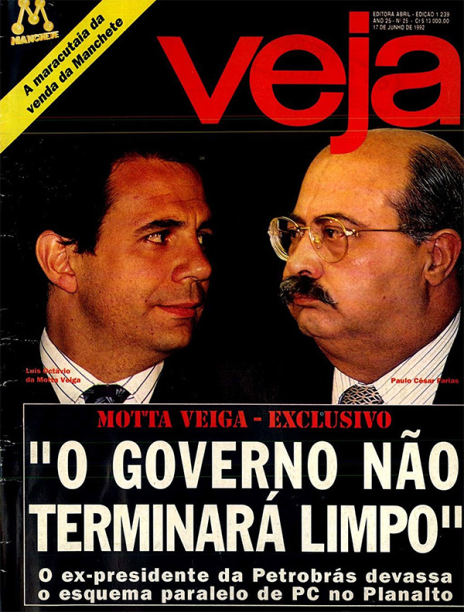 17/06/1992 - "O governo não terminará limpo" - Em entrevista exclusiva, o ex-presidente da Petrobras, Luís Octávio da Motta Veiga, destrincha ainda mais o esquema paralelo de poder e corrupção que funcionava dentro no governo Collor