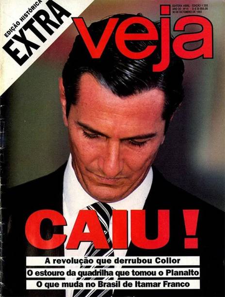 30/09/2022 - "Caiu!" - Em histórica edição extra, reportagem anuncia o impeachment de Fernando Collor por corrupção e a ascensão do vice Itamar Franco à Presidência da República
