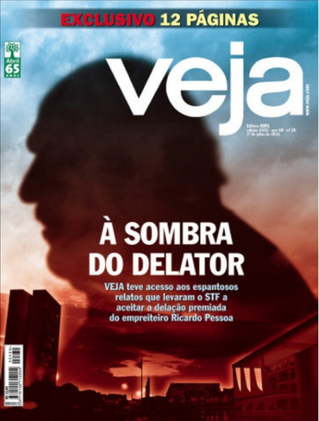 01/07/2015 - "À sombra do delator" - Com exclusividade, VEJA publica detalhes da delação premiada de Ricardo Pessoa, ex-presidente da UTC Engenharia, que revela as propinas pagas a Fernando Collor no âmbito das investigações da Operação Lava Jato