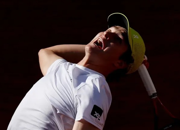 João Fonseca, durante a partida contra o americano Tommy Paul