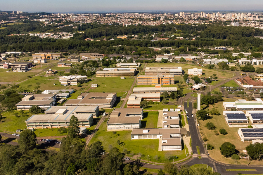 Vista aérea do campus da Universidade Federal de São Carlos (UFSCar)