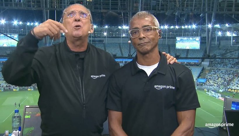 FUTEBOL - Galvão Bueno e Romário transmitiram partida do Brasileirão juntos