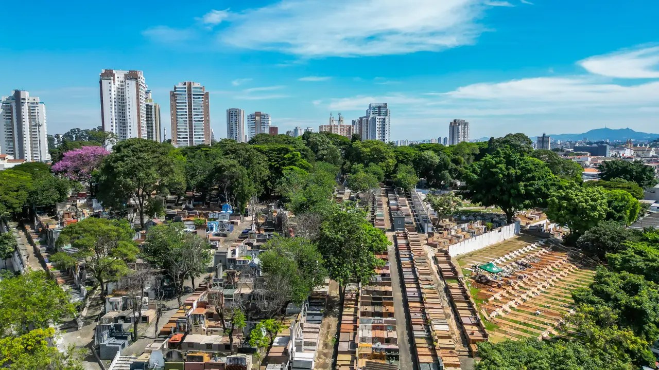 Vista do cemitério de Santana