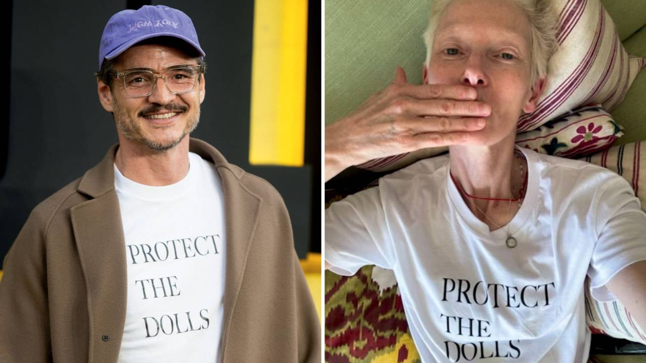 EM NOME DA CAUSA - Pedro Pascal e Tilda Swinton: a mensagem cravada em tecido provocou um movimento contra a intolerância