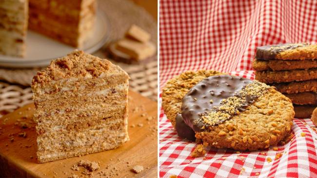 Bolo Medovik e cookie Dianna Bakery