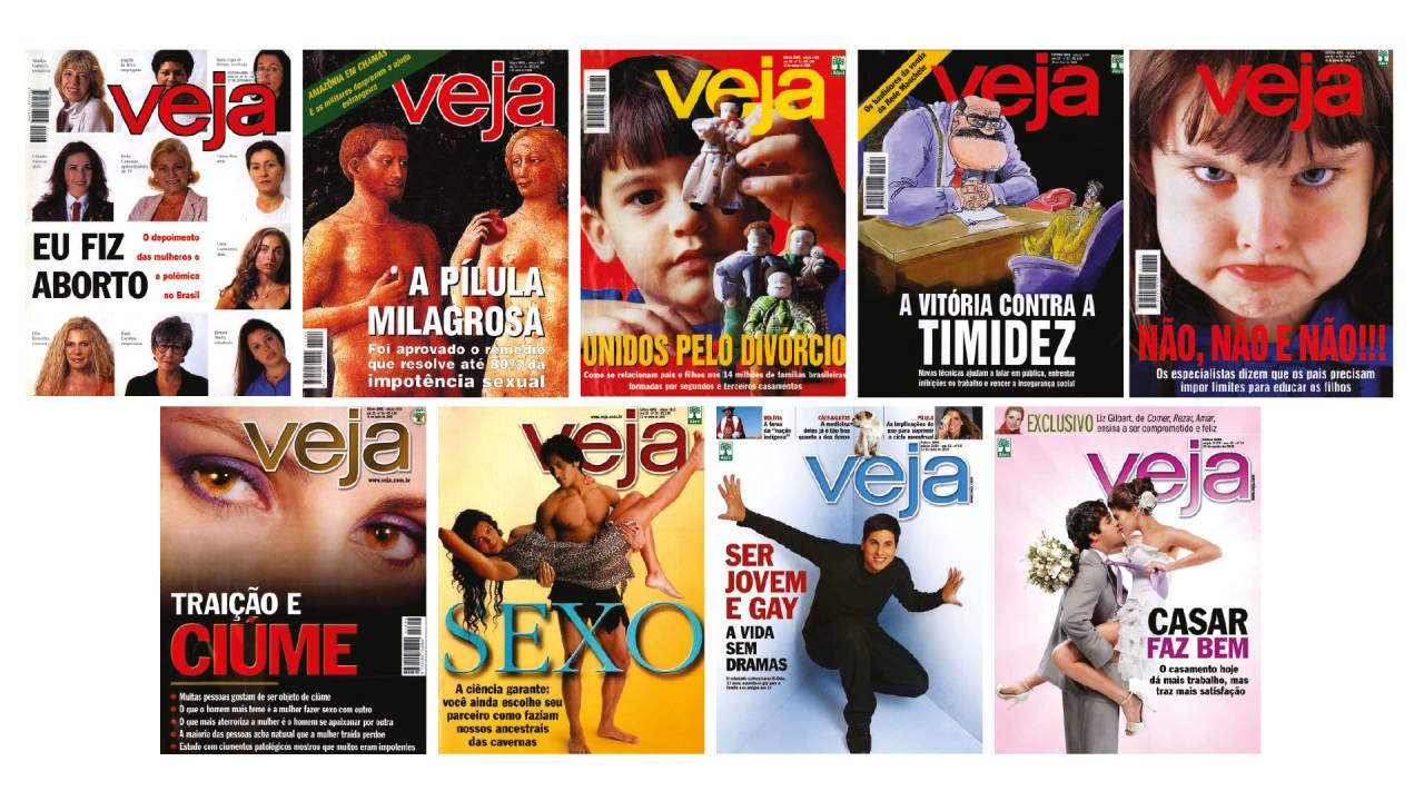 NOVOS TEMPOS - Capas publicadas por VEJA nas últimas décadas: mudanças de comportamento sempre mereceram uma abordagem jornalística aprofundada nas páginas da revista