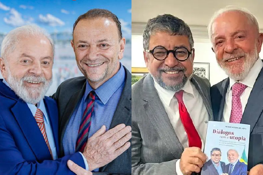 Lula com Edinho (esq.) e com Quaquá