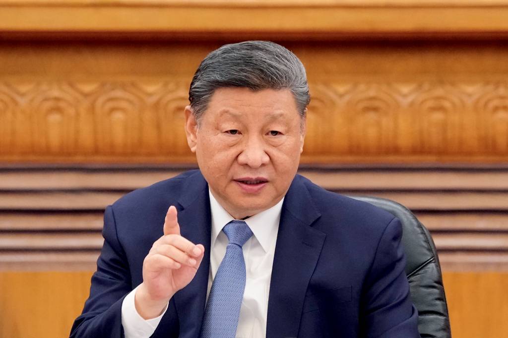 Chinese President Xi Jinping Hosts Meeting With Global Business Leaders LIDERANÇA - Xi Jinping: metas ambiciosas de descarbonização
